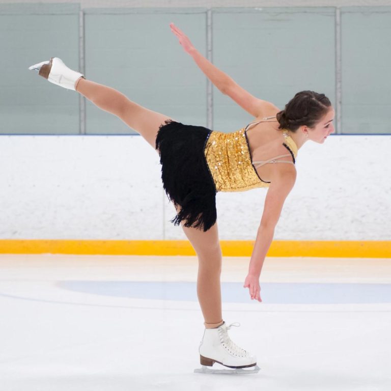 Girl figure skating at Daytona Ice Arena